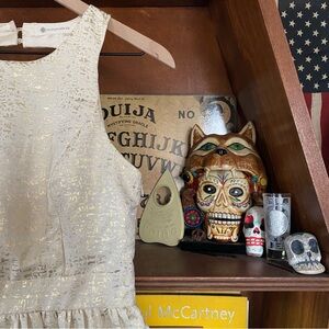 The Impeccable Pig - Cream and Gold Dress - size medium